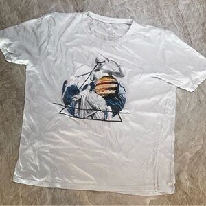 Eleven Paris White Graphic Tee with Planet Design